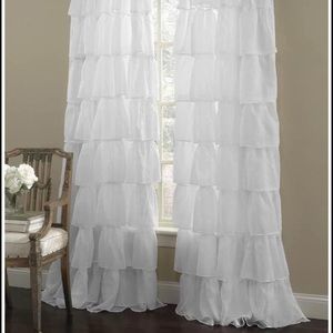 Ruffled curtain panels